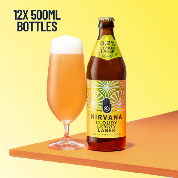Nirvana Cloudy Lemon Lager x 12 - Alcohol-Free Radler