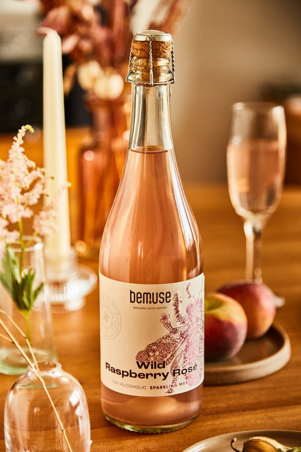 Wild Raspberry Rosé Bubbly - Bemuse Sparkling Mead