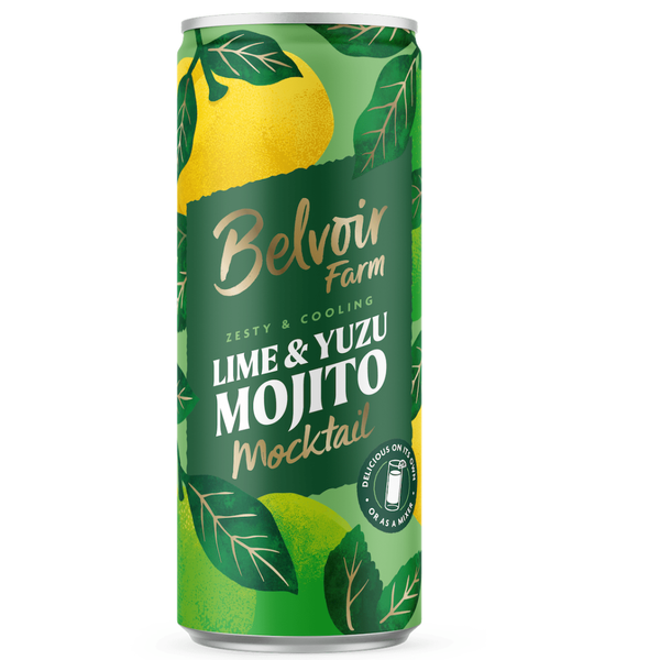 Ready to Drink Lime & Yuzu Alcohol-Free Mojito's | Belvoir Farm