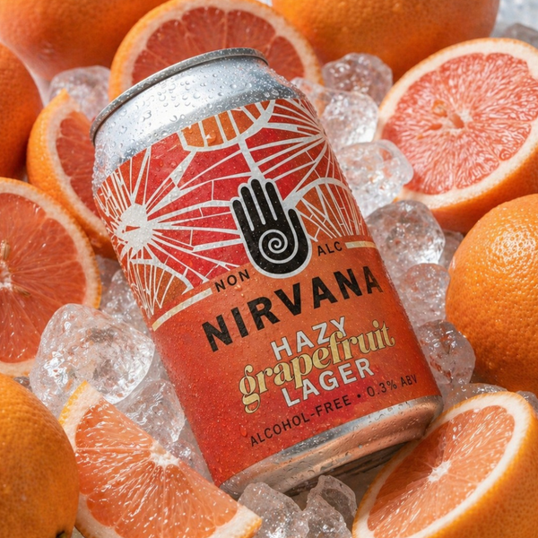 Hazy Grapefruit Lager | Alcohol-Free | 500ml Bottles | Nirvana Brewery