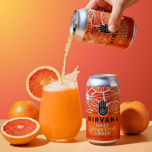 Hazy Grapefruit Lager | Alcohol-Free | 500ml Bottles | Nirvana Brewery