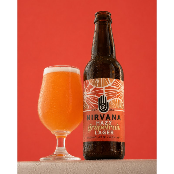 Hazy Grapefruit Lager | Alcohol-Free | 500ml Bottles | Nirvana Brewery