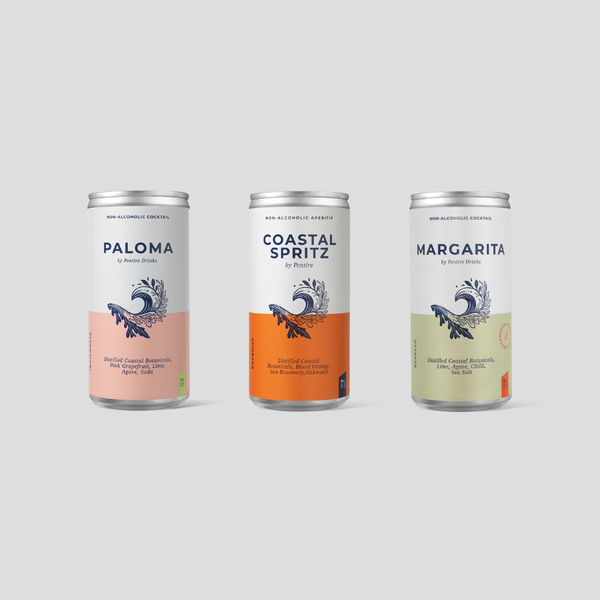 Pentire Ready To Drink Cocktails - Margarita, Paloma & Coastal Spritz